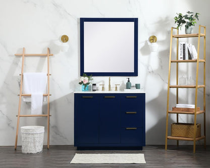 Elegant Furniture & Lighting - Blake 42 inch Single bathroom vanity in blue - VF19442BL veiw 11