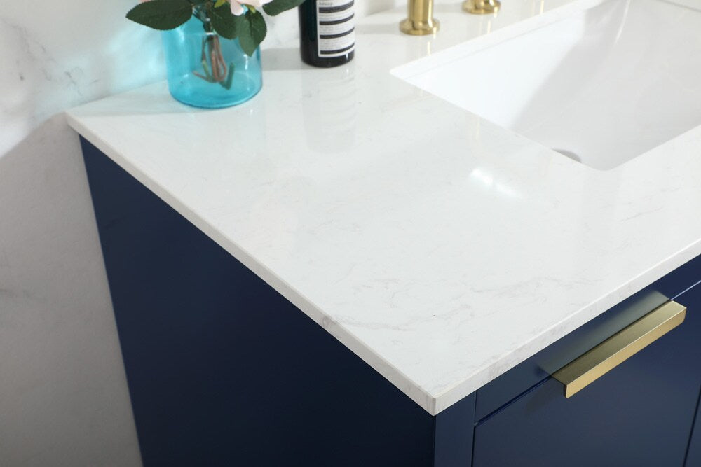 Elegant Furniture & Lighting - Blake 42 inch Single bathroom vanity in blue - VF19442BL veiw 12