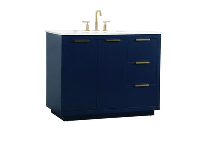 Elegant Furniture & Lighting - Blake 42 inch Single bathroom vanity in blue - VF19442BL veiw 14