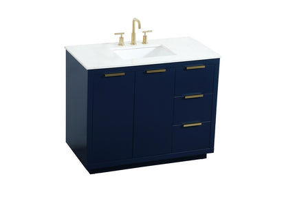 Elegant Furniture & Lighting - Blake 42 inch Single bathroom vanity in blue - VF19442BL veiw 15