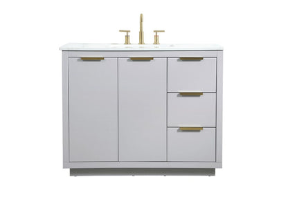 Elegant Furniture & Lighting - Blake 42 inch Single bathroom vanity in grey - VF19442GR veiw 1