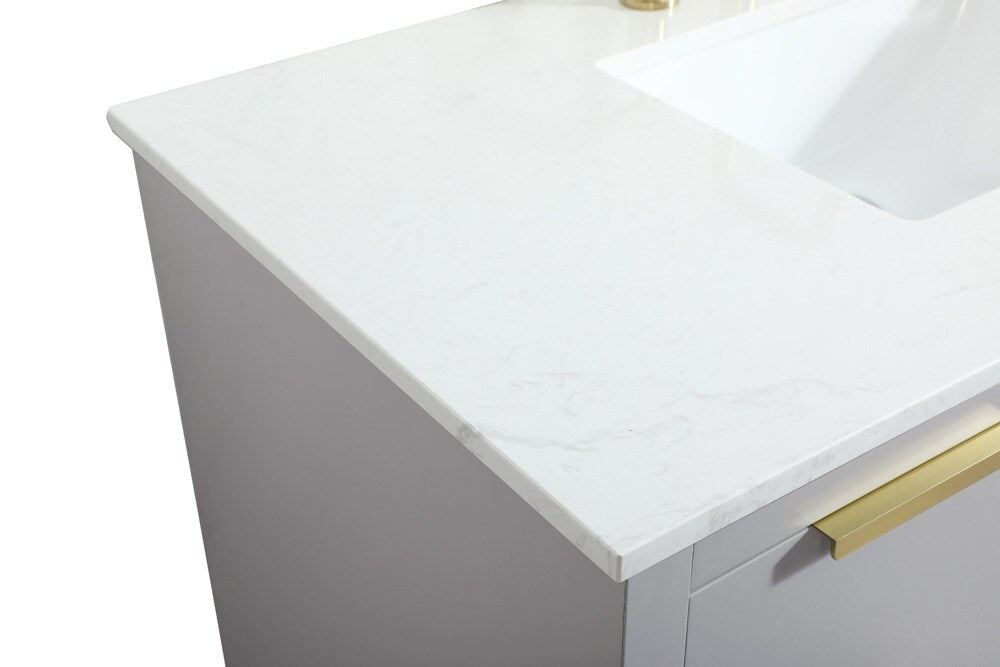 Elegant Furniture & Lighting - Blake 42 inch Single bathroom vanity in grey - VF19442GR veiw 4