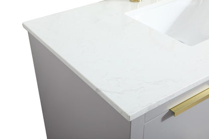 Elegant Furniture & Lighting - Blake 42 inch Single bathroom vanity in grey - VF19442GR veiw 4