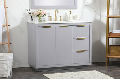 Elegant Furniture & Lighting - Blake 42 inch Single bathroom vanity in grey - VF19442GR veiw 9