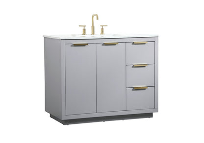 Elegant Furniture & Lighting - Blake 42 inch Single bathroom vanity in grey - VF19442GR veiw 14