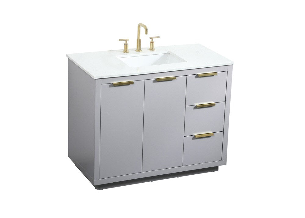 Elegant Furniture & Lighting - Blake 42 inch Single bathroom vanity in grey - VF19442GR veiw 15
