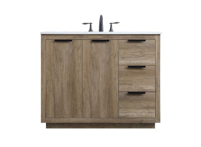 Elegant Furniture & Lighting - Blake 42 Inch SIngle Bathroom Vanity In Natural Oak - VF19442NT veiw 1