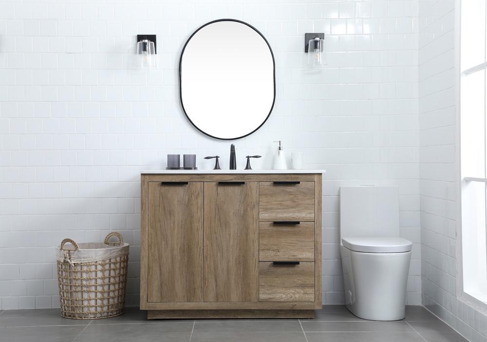 Elegant Furniture & Lighting - Blake 42 Inch SIngle Bathroom Vanity In Natural Oak - VF19442NT veiw 5