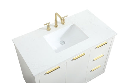 Elegant Furniture & Lighting - Blake 42 inch Single bathroom vanity in white - VF19442WH veiw 3