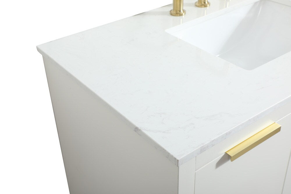 Elegant Furniture & Lighting - Blake 42 inch Single bathroom vanity in white - VF19442WH veiw 4