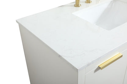 Elegant Furniture & Lighting - Blake 42 inch Single bathroom vanity in white - VF19442WH veiw 4