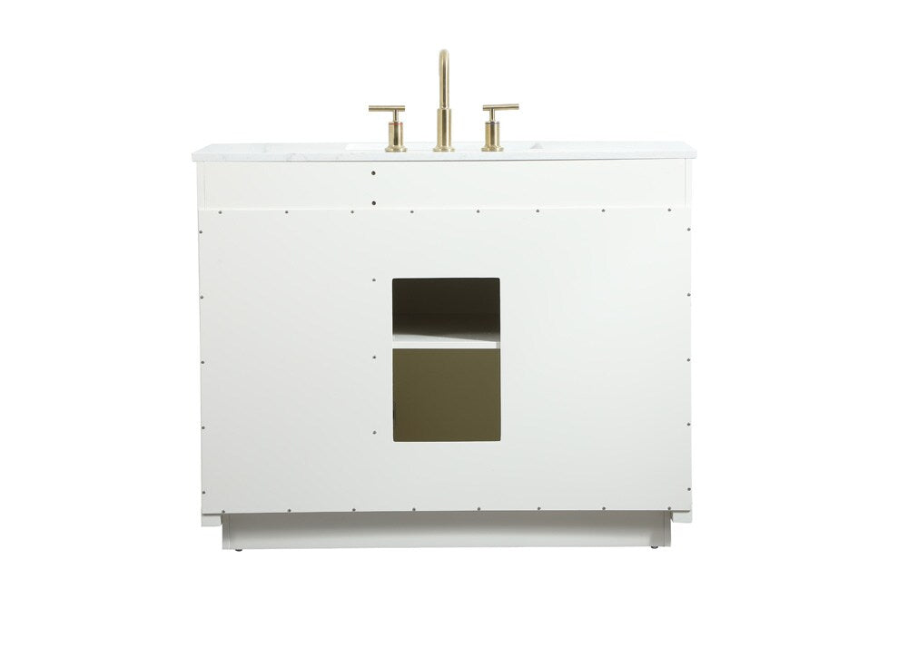 Elegant Furniture & Lighting - Blake 42 inch Single bathroom vanity in white - VF19442WH veiw 8