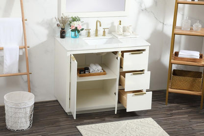 Elegant Furniture & Lighting - Blake 42 inch Single bathroom vanity in white - VF19442WH veiw 10