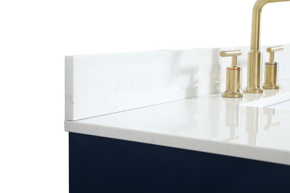 Elegant Furniture & Lighting - Blake 42 inch Single bathroom vanity in blue with backsplash - VF19442BL-BS veiw 4
