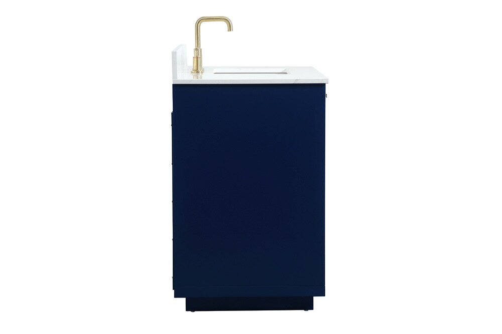 Elegant Furniture & Lighting - Blake 42 inch Single bathroom vanity in blue with backsplash - VF19442BL-BS veiw 7