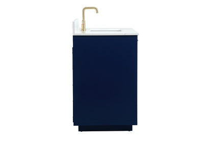 Elegant Furniture & Lighting - Blake 42 inch Single bathroom vanity in blue with backsplash - VF19442BL-BS veiw 7