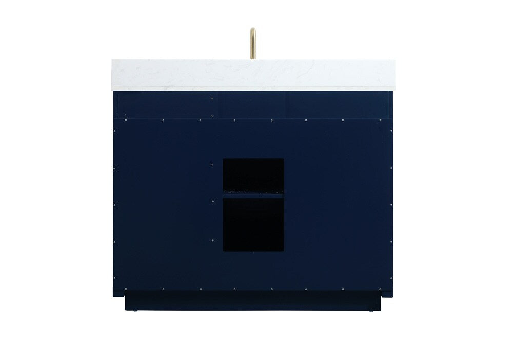 Elegant Furniture & Lighting - Blake 42 inch Single bathroom vanity in blue with backsplash - VF19442BL-BS veiw 8