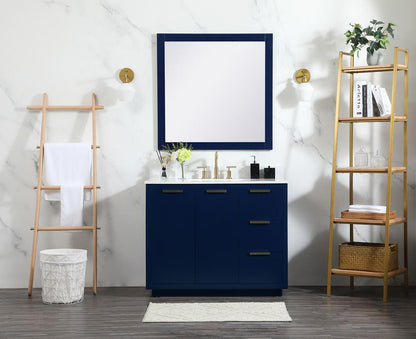 Elegant Furniture & Lighting - Blake 42 inch Single bathroom vanity in blue with backsplash - VF19442BL-BS veiw 11
