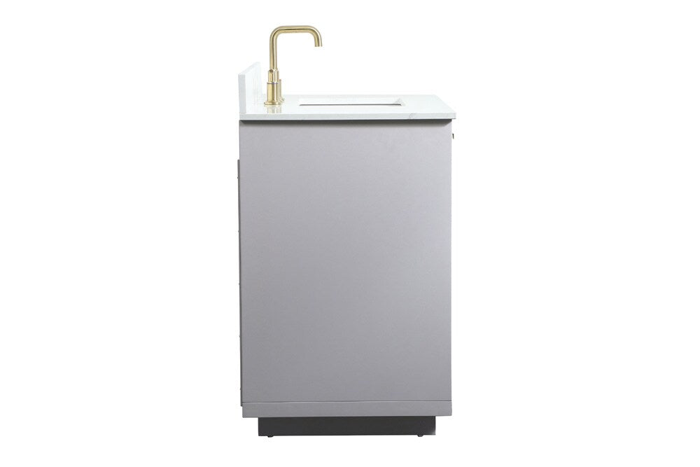 Elegant Furniture & Lighting - Blake 42 inch Single bathroom vanity in grey with backsplash - VF19442GR-BS veiw 7