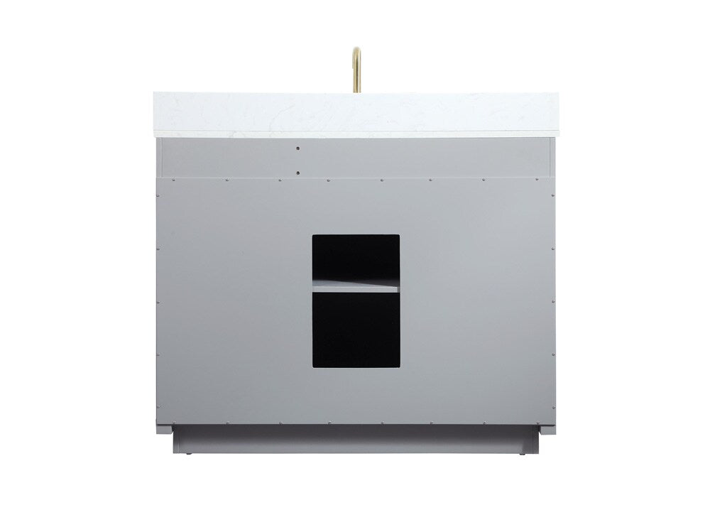 Elegant Furniture & Lighting - Blake 42 inch Single bathroom vanity in grey with backsplash - VF19442GR-BS veiw 8