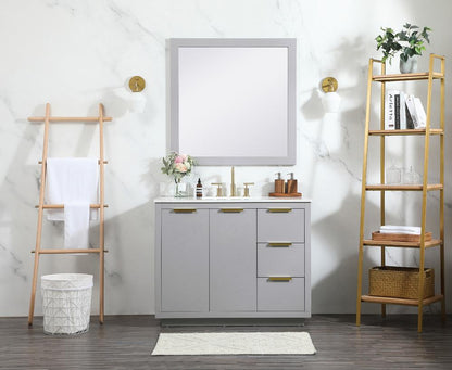 Elegant Furniture & Lighting - Blake 42 inch Single bathroom vanity in grey with backsplash - VF19442GR-BS veiw 11