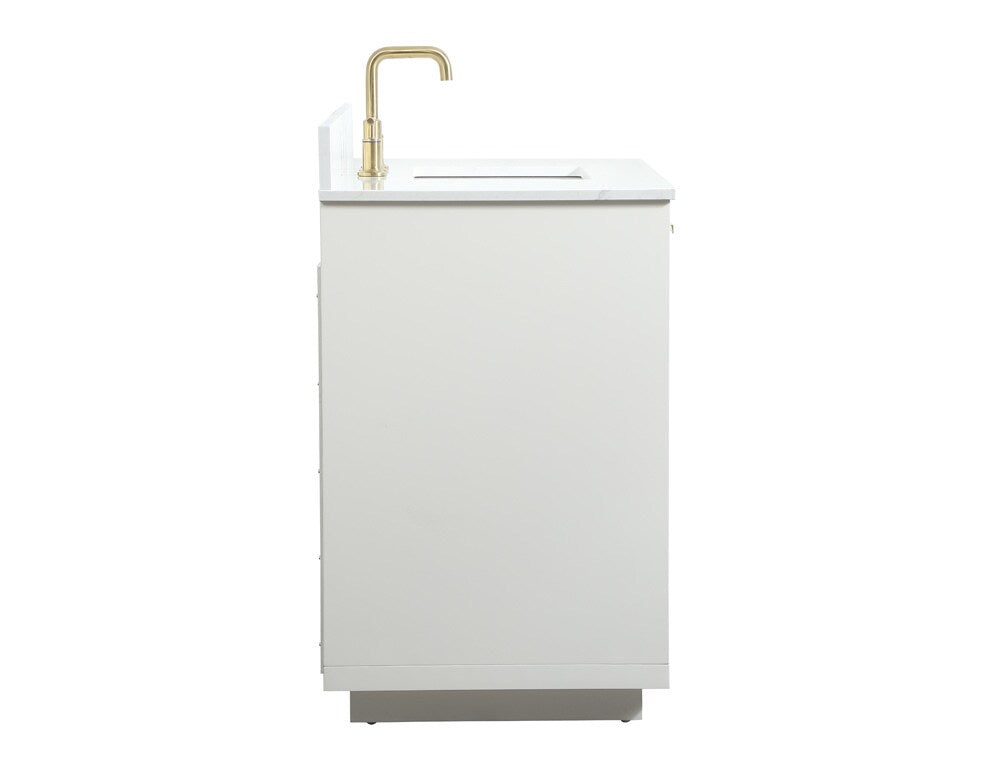 Elegant Furniture & Lighting - Blake 42 inch Single bathroom vanity in white with backsplash - VF19442WH-BS veiw 7