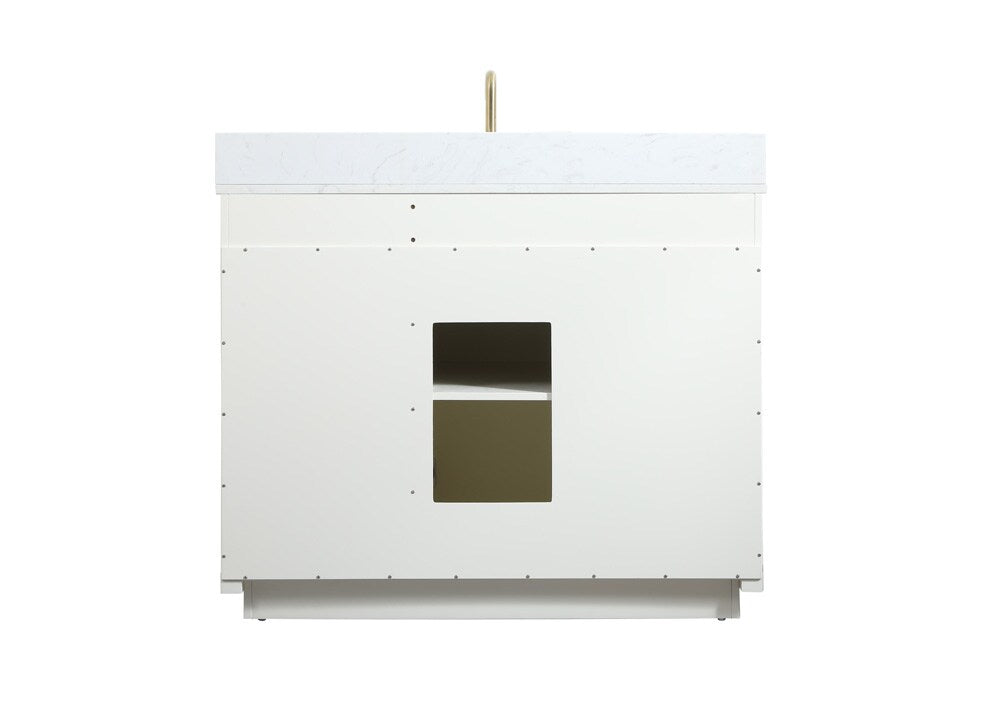Elegant Furniture & Lighting - Blake 42 inch Single bathroom vanity in white with backsplash - VF19442WH-BS veiw 8
