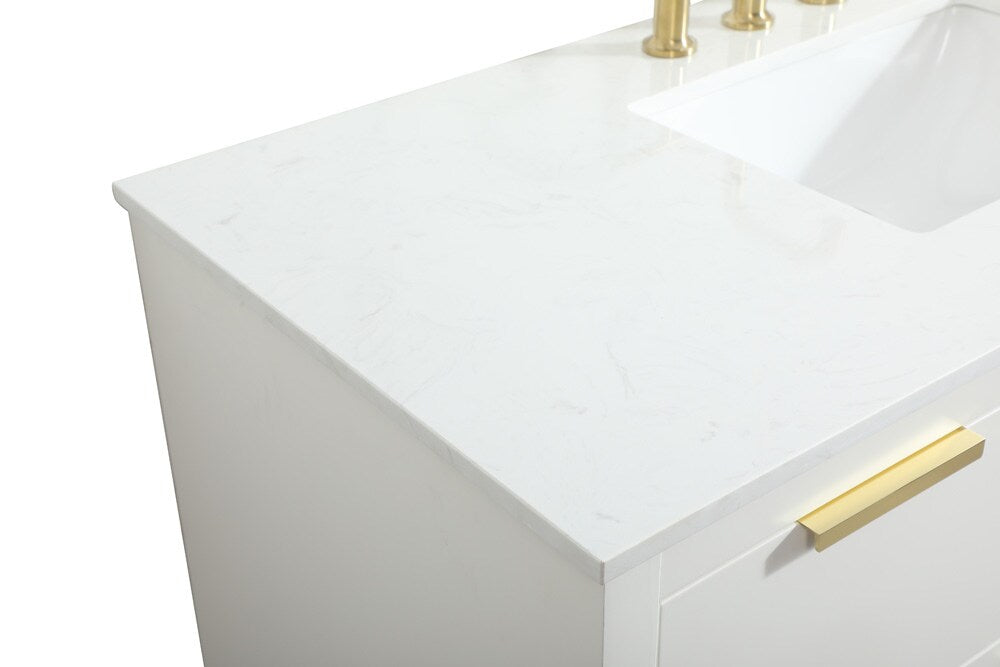 Elegant Furniture & Lighting - Blake 48 inch Single bathroom vanity in white - VF19448WH veiw 4