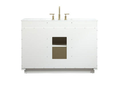 Elegant Furniture & Lighting - Blake 48 inch Single bathroom vanity in white - VF19448WH veiw 8
