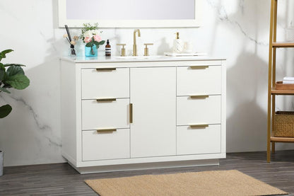 Elegant Furniture & Lighting - Blake 48 inch Single bathroom vanity in white - VF19448WH veiw 9