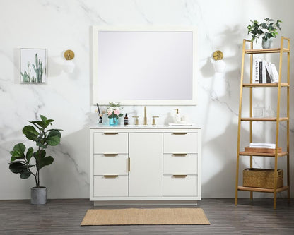 Elegant Furniture & Lighting - Blake 48 inch Single bathroom vanity in white - VF19448WH veiw 11