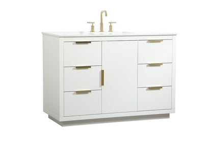 Elegant Furniture & Lighting - Blake 48 inch Single bathroom vanity in white - VF19448WH veiw 14