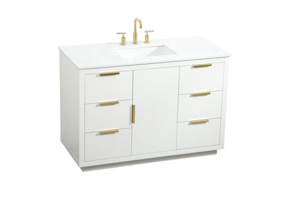 Elegant Furniture & Lighting - Blake 48 inch Single bathroom vanity in white - VF19448WH veiw 15