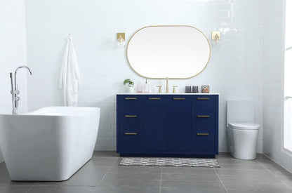Elegant Furniture & Lighting - Blake 54 Inch SIngle Bathroom Vanity In Blue - VF19454BL veiw 5