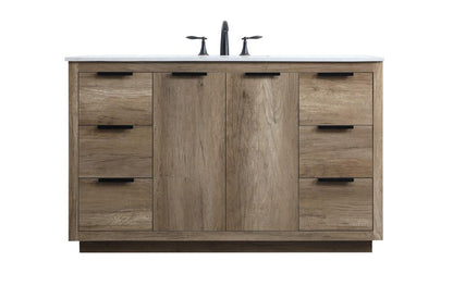 Elegant Furniture & Lighting - Blake 54 Inch SIngle Bathroom Vanity In Natural Oak - VF19454NT veiw 1