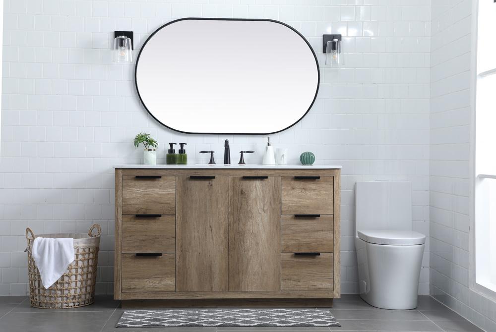 Elegant Furniture & Lighting - Blake 54 Inch SIngle Bathroom Vanity In Natural Oak - VF19454NT veiw 5