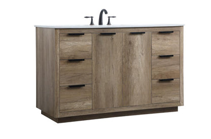 Elegant Furniture & Lighting - Blake 54 Inch SIngle Bathroom Vanity In Natural Oak - VF19454NT veiw 8