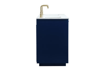 Elegant Furniture & Lighting - Blake 60 inch double bathroom vanity in blue - VF19460DBL veiw 7