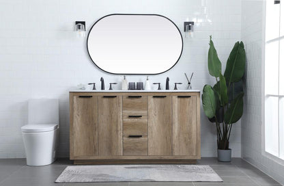 Elegant Furniture & Lighting - Blake 60 Inch Double Bathroom Vanity In Natural Oak - VF19460DNT veiw 5