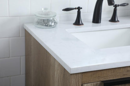 Elegant Furniture & Lighting - Blake 60 Inch Double Bathroom Vanity In Natural Oak - VF19460DNT veiw 6