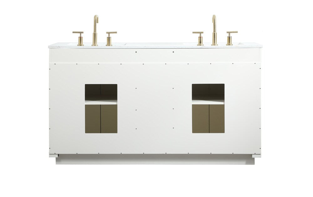 Elegant Furniture & Lighting - Blake 60 inch double bathroom vanity in white - VF19460DWH veiw 8