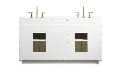 Elegant Furniture & Lighting - Blake 60 inch double bathroom vanity in white - VF19460DWH veiw 8