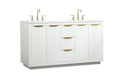 Elegant Furniture & Lighting - Blake 60 inch double bathroom vanity in white - VF19460DWH veiw 14