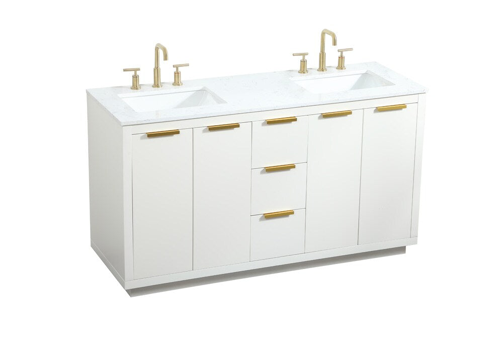Elegant Furniture & Lighting - Blake 60 inch double bathroom vanity in white - VF19460DWH veiw 15