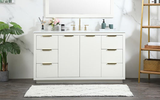 Elegant Furniture & Lighting - Blake 60 inch Single bathroom vanity in white - VF19460WH veiw 2