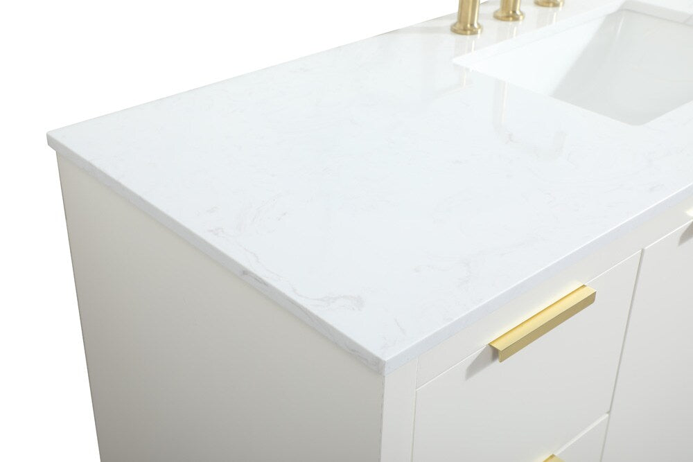 Elegant Furniture & Lighting - Blake 60 inch Single bathroom vanity in white - VF19460WH veiw 4