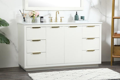 Elegant Furniture & Lighting - Blake 60 inch Single bathroom vanity in white - VF19460WH veiw 9