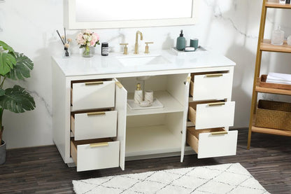 Elegant Furniture & Lighting - Blake 60 inch Single bathroom vanity in white - VF19460WH veiw 10