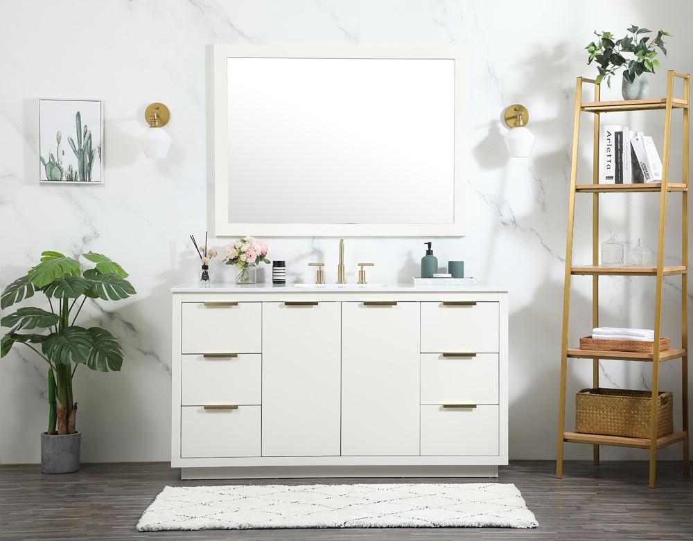 Elegant Furniture & Lighting - Blake 60 inch Single bathroom vanity in white - VF19460WH veiw 11