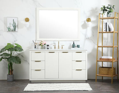 Elegant Furniture & Lighting - Blake 60 inch Single bathroom vanity in white - VF19460WH veiw 11
